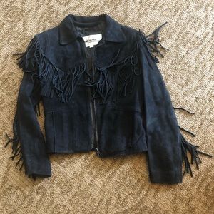 Wilson suede leather fringe jacket